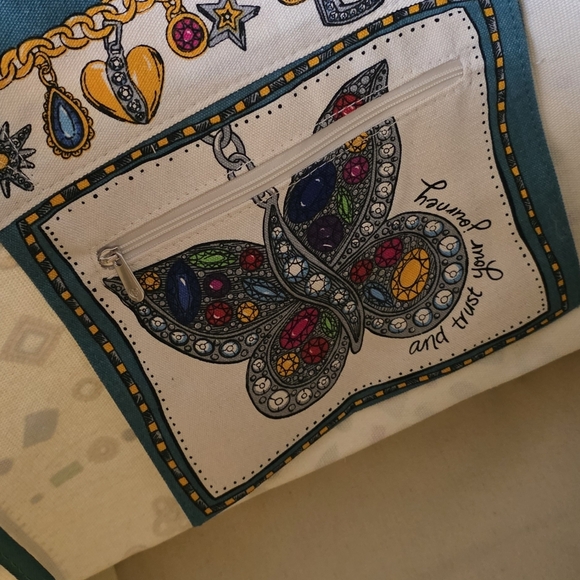 Brighton Charmed Love Canvas Tote NWT - Picture 8 of 10